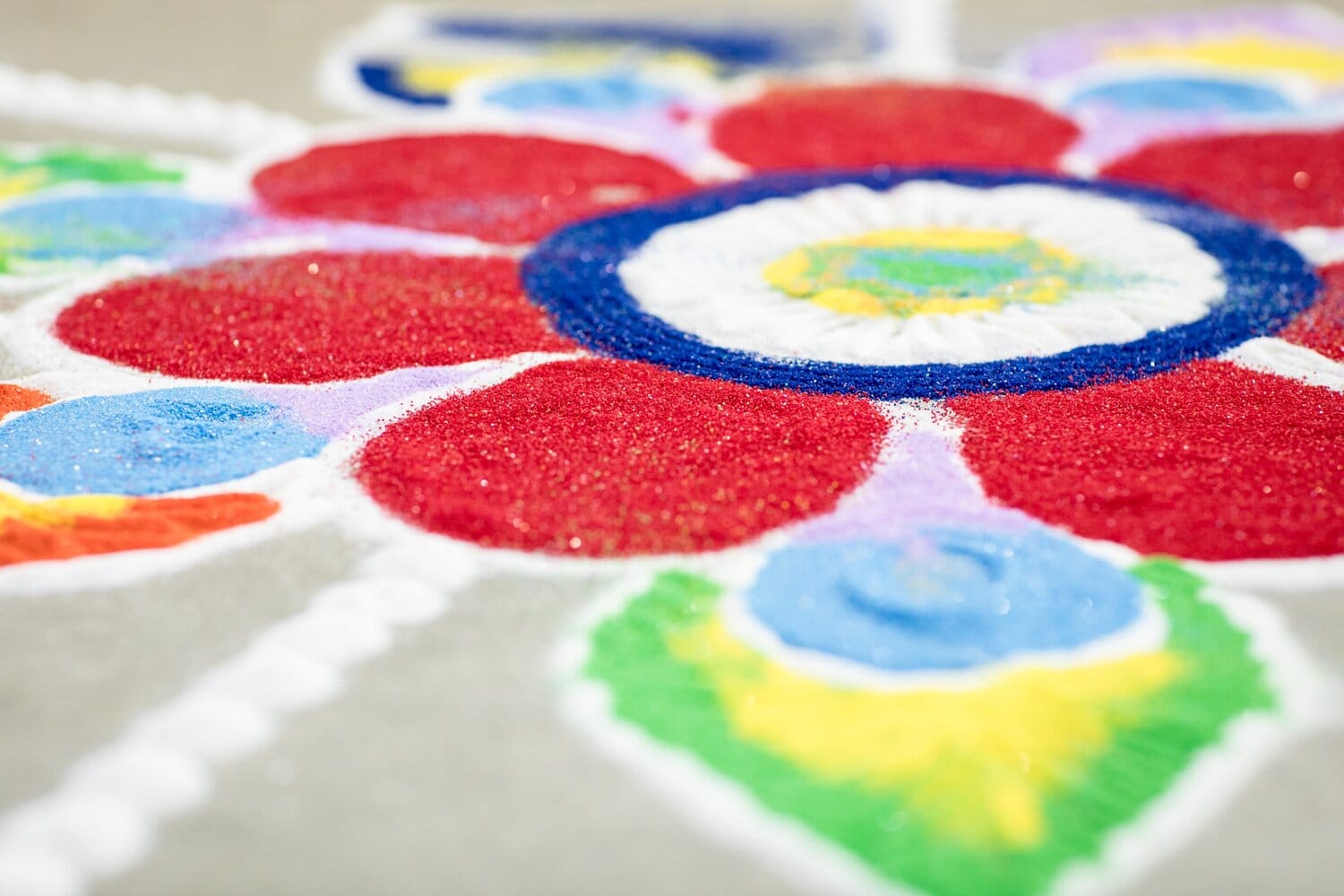 Close-up of a sand mandala.