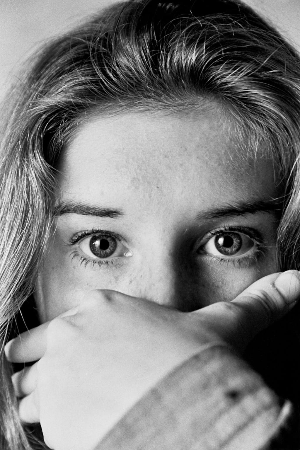 Becca black and white self-prtrait